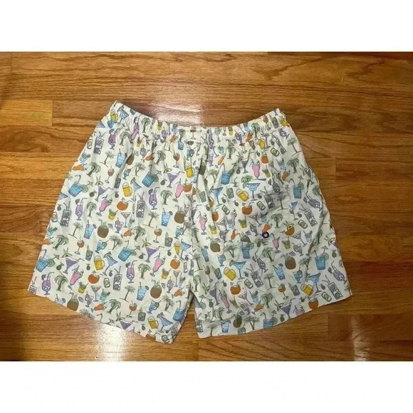 Old row mixed drinks stretch swim trunks. Size XL - Picture 3 of 4